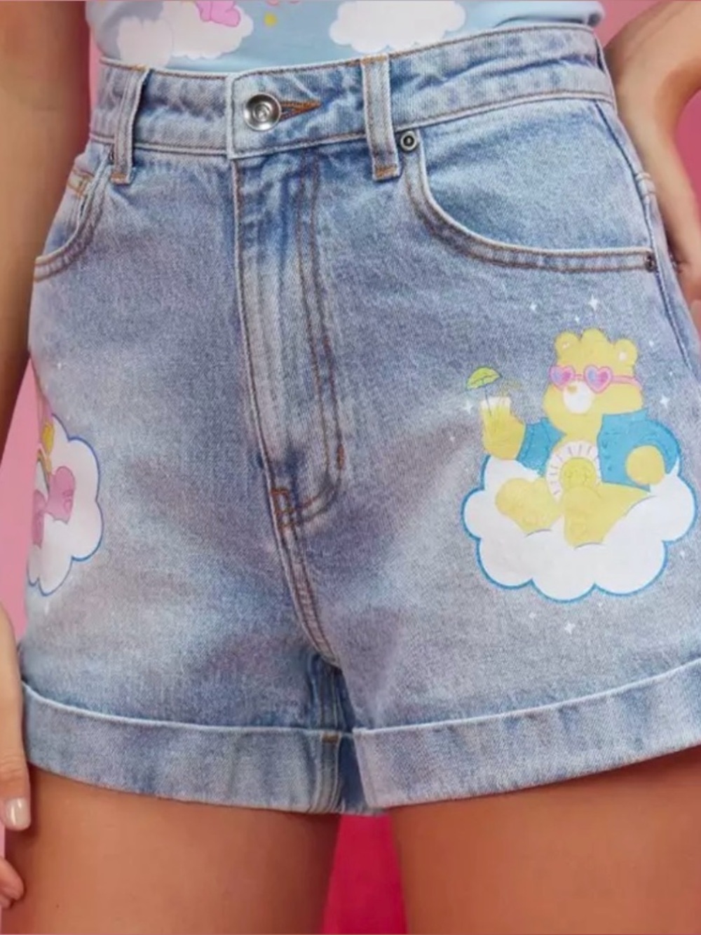 High-Waist Mom Shirts Care Bear Plus Size